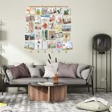 Love-KANKEI Wall Hanging Photo Frame 26x29 Inch with 30 Wooden Clips view 5