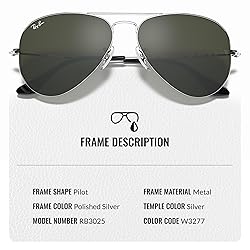 Ray-Ban RB3025 Aviator Mirror Pilot Shape