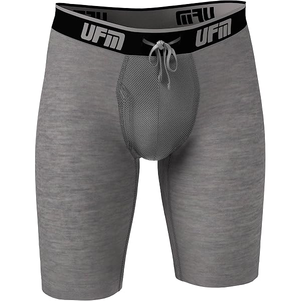 UFM 9" Polyester Boxer Briefs With Support Pouch – Anti-Chafing, Moisture-Wicking Men's Underwear