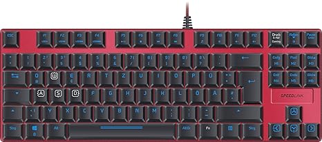 Speedlink Mechanische Gamer Tastatur für PC / Computer - Ultor Gaming Keyboard USB (zuschaltbare Tastenbeleuchtung - konfigur