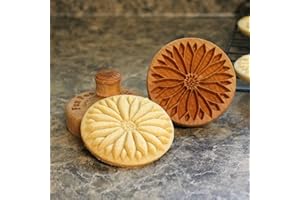 Fun Food Tools, Wood Cookie Stamp, 2.5 Inch (Sunflower CS-028)
