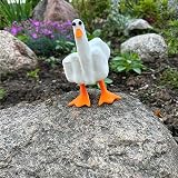 HXTNool Middle Finger Duck Statue Pink Resin Funny Novelty Desk Shelf Art Decor view 4