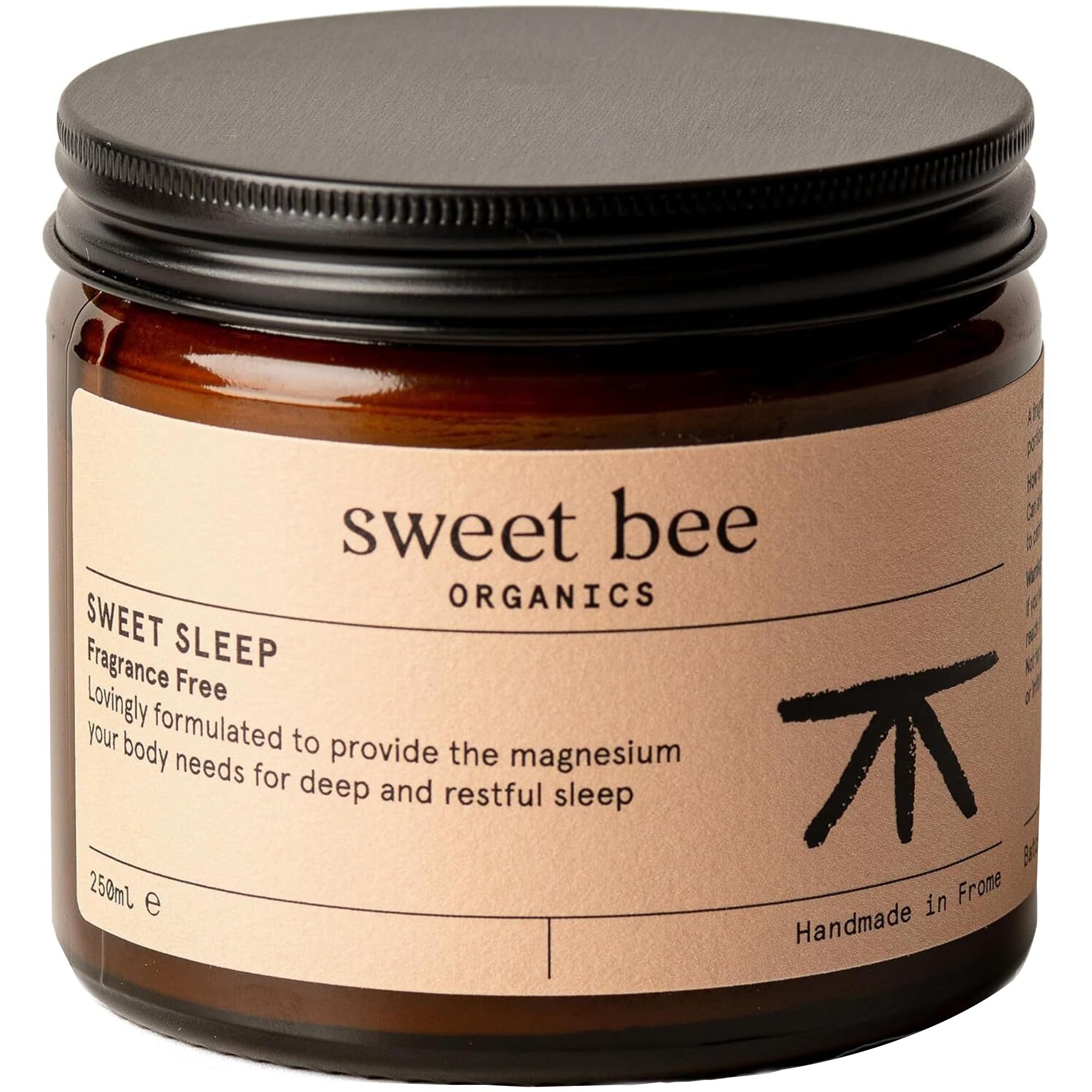 Sweet Bee Magnesium Butter for Sleep and Relaxation | Fragrance Free Magnesium Cream with Shea Butter | Magnesium Balm for Feet and Muscle Recovery | Calm Sleep Balm Body Moisturizer | 250ml