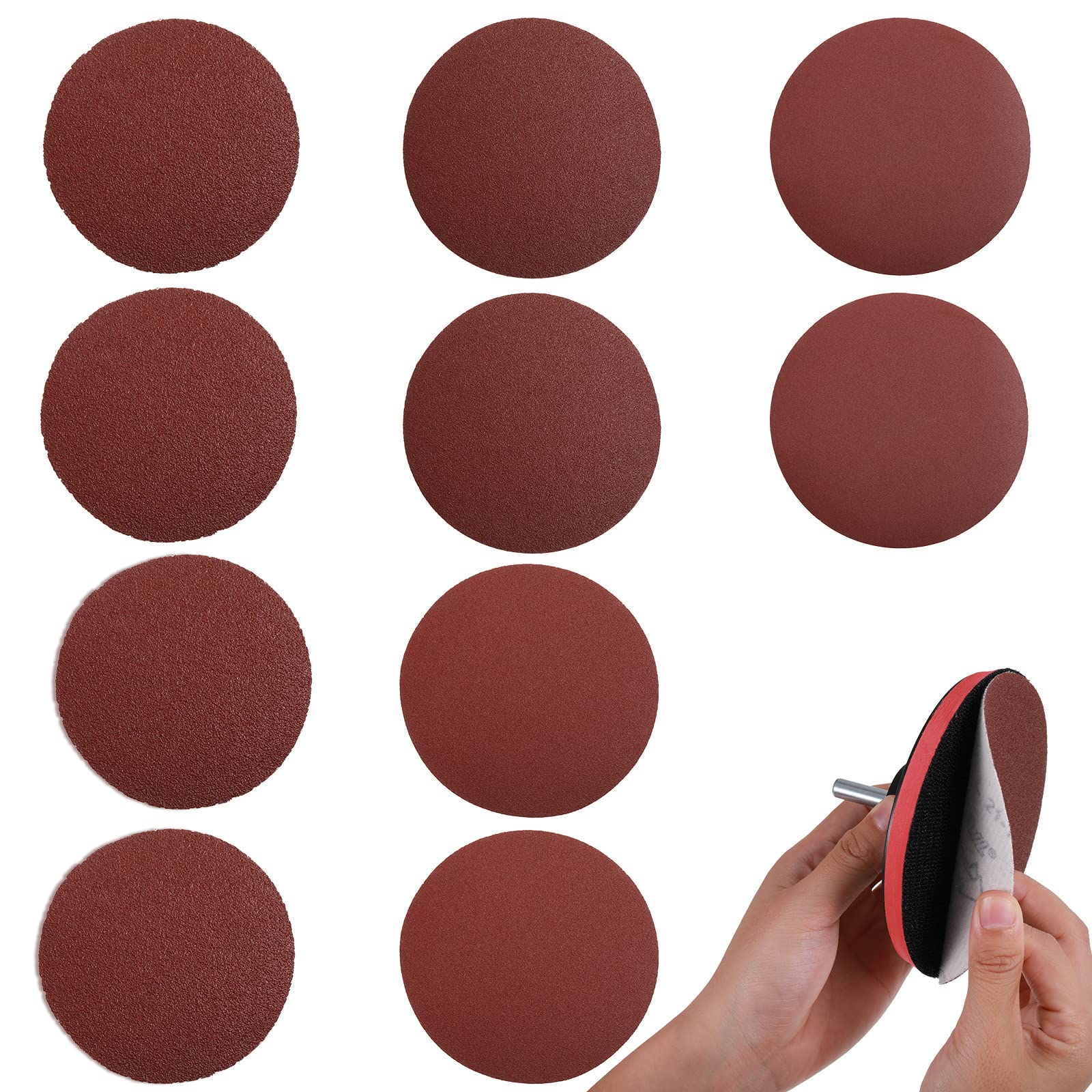 12pcs 5" Sanding Discs Pad Kit For Drill Black And Decker Drill Sander Attachment Black And Decker Sanding Attachment For Drill Emery Cloth For Drill Grinder Rotary Disc Sanding Pads