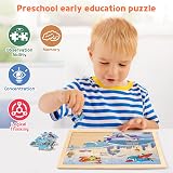 SYNARRY Wooden Vehicle Jigsaw Puzzles for Kids 3 4 5 6 7 8 60 Pieces view 6