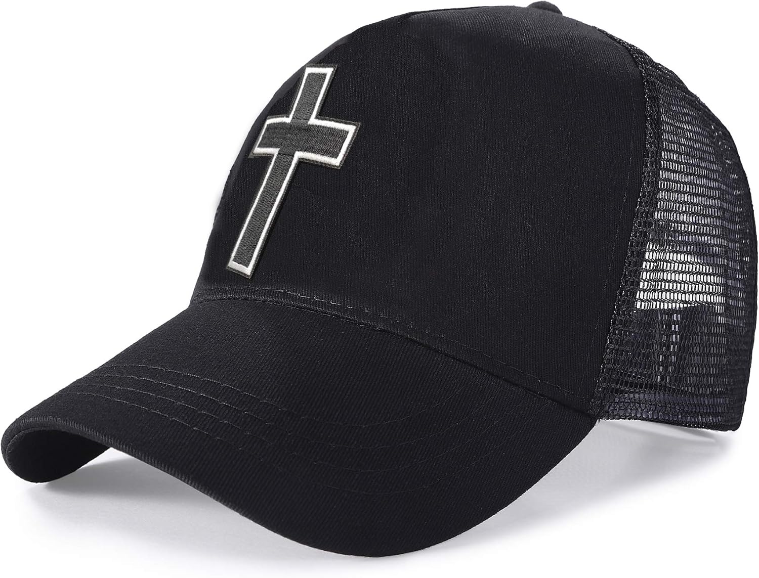 Religious Cross Logo Baseball Caps Structured Dad Hats for Men Women