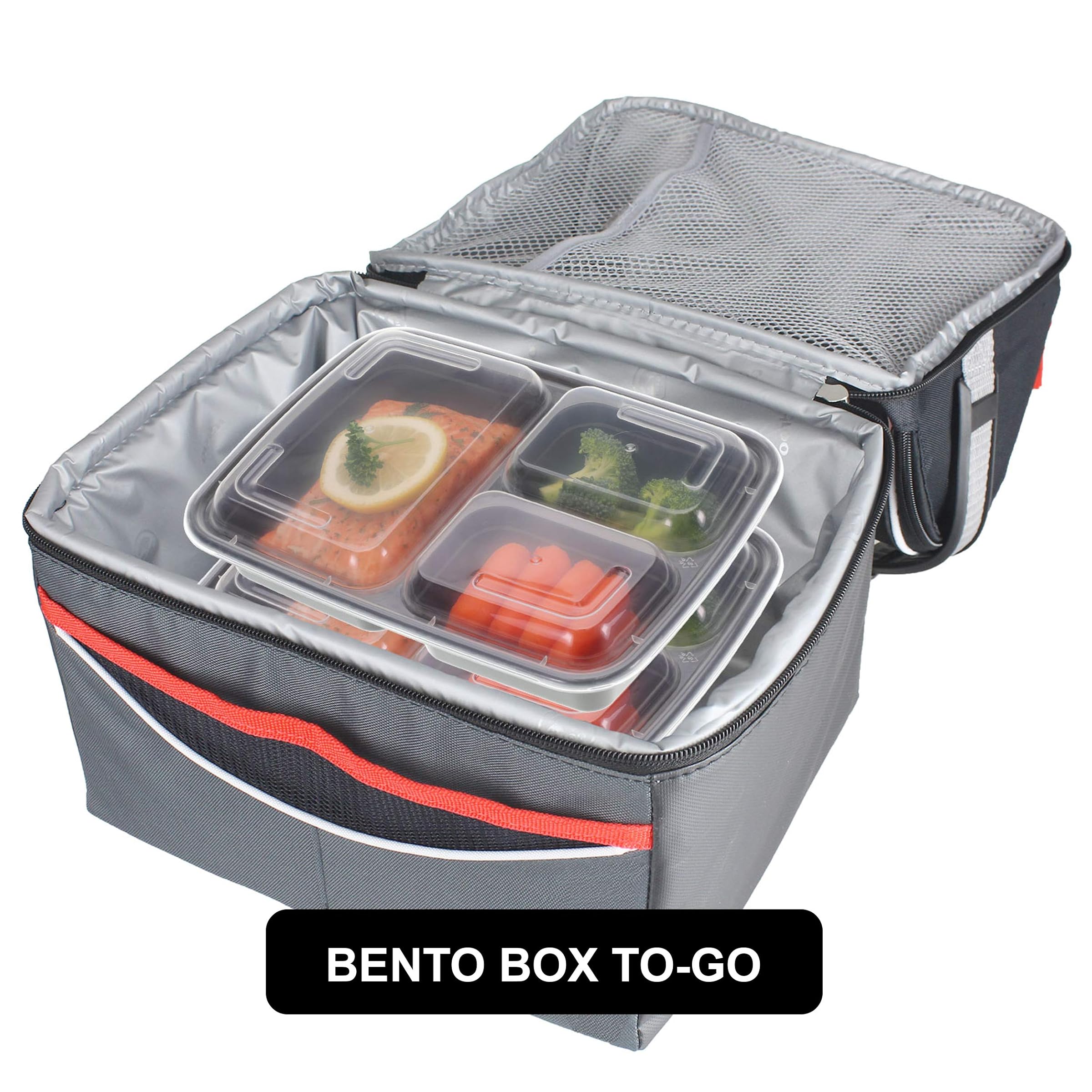 Freshware Meal Prep Containers 21 Pack 3 Compartments with Lids Food Storage Bento Box | BPA Free | Stackable | Lunch Box, Microwave/Dishwasher/Refrigerator Safe, Partial Control, 21 Days Fix (24 Ounces)