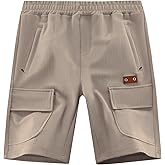APTRO Men's Shorts Casual 9" Elastic Waist Drawstring Lounge Stretch Shorts with Zipper Pockets for Everyday Wear
