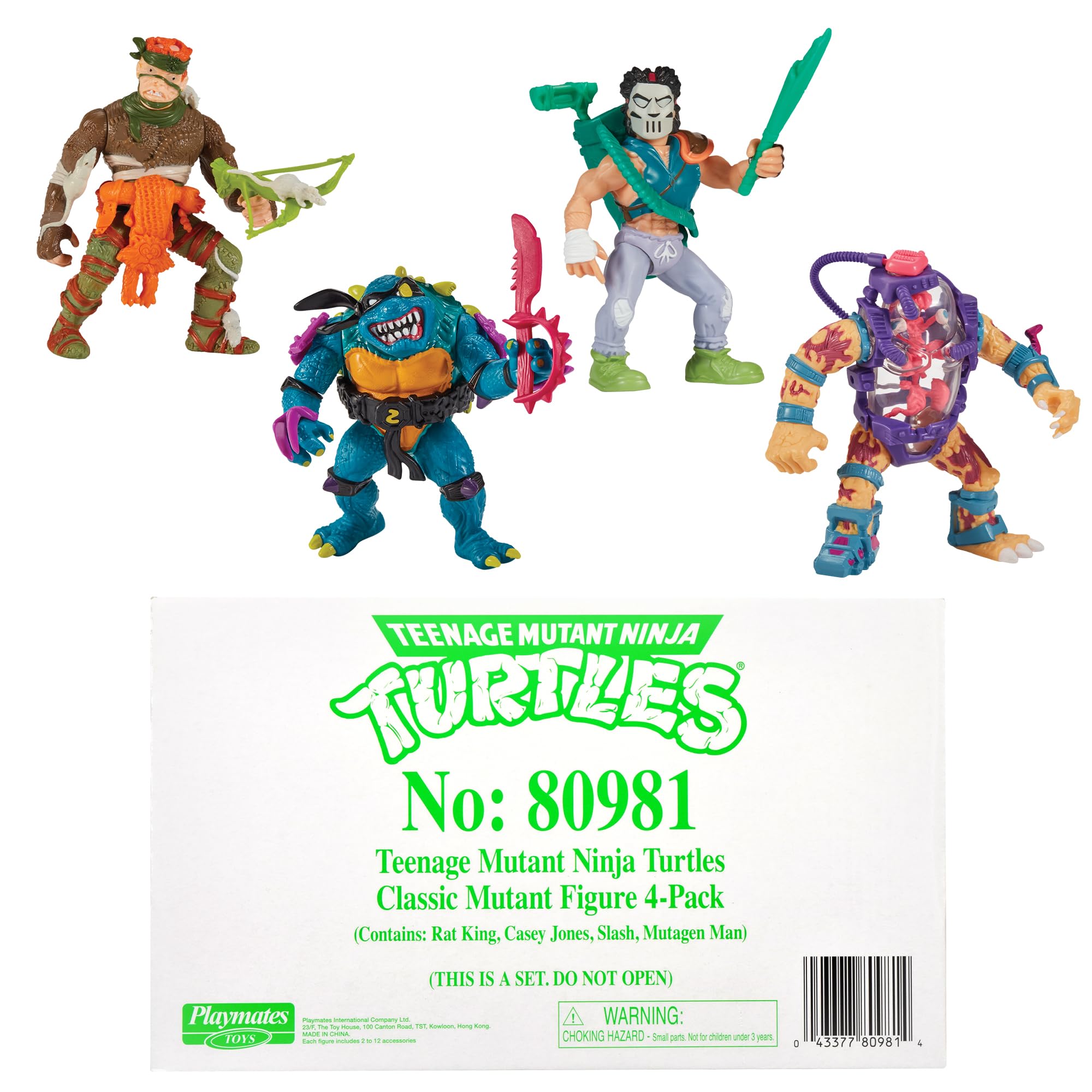 Teenage Mutant Ninja Turtles Classic Mutant 4-Pack Bundle by Playmates Toys