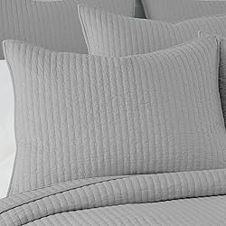 Levtex Home - Cross Stitch Light Grey Quilt Set