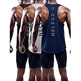 NELEUS Men's 3 Pack Dry Fit Y-Back Muscle Tank Workout Gym Shirt
