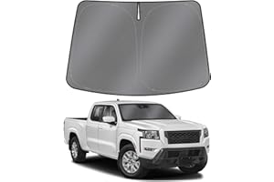 Mixsuper Liner Windshield Sun Shade for Nissan Frontier 2022-2026 Windshield Sunshades for Frontier Accessories Foldable Sun Visor Front Window Sun Shades Cover Keep Cool Block UV Heat
