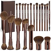 MAANGE 20 Pcs Makeup Brushes with Gift Box, Double-End Multi-functional Makeup Brushes for Blending Liquid Powder Concealer C