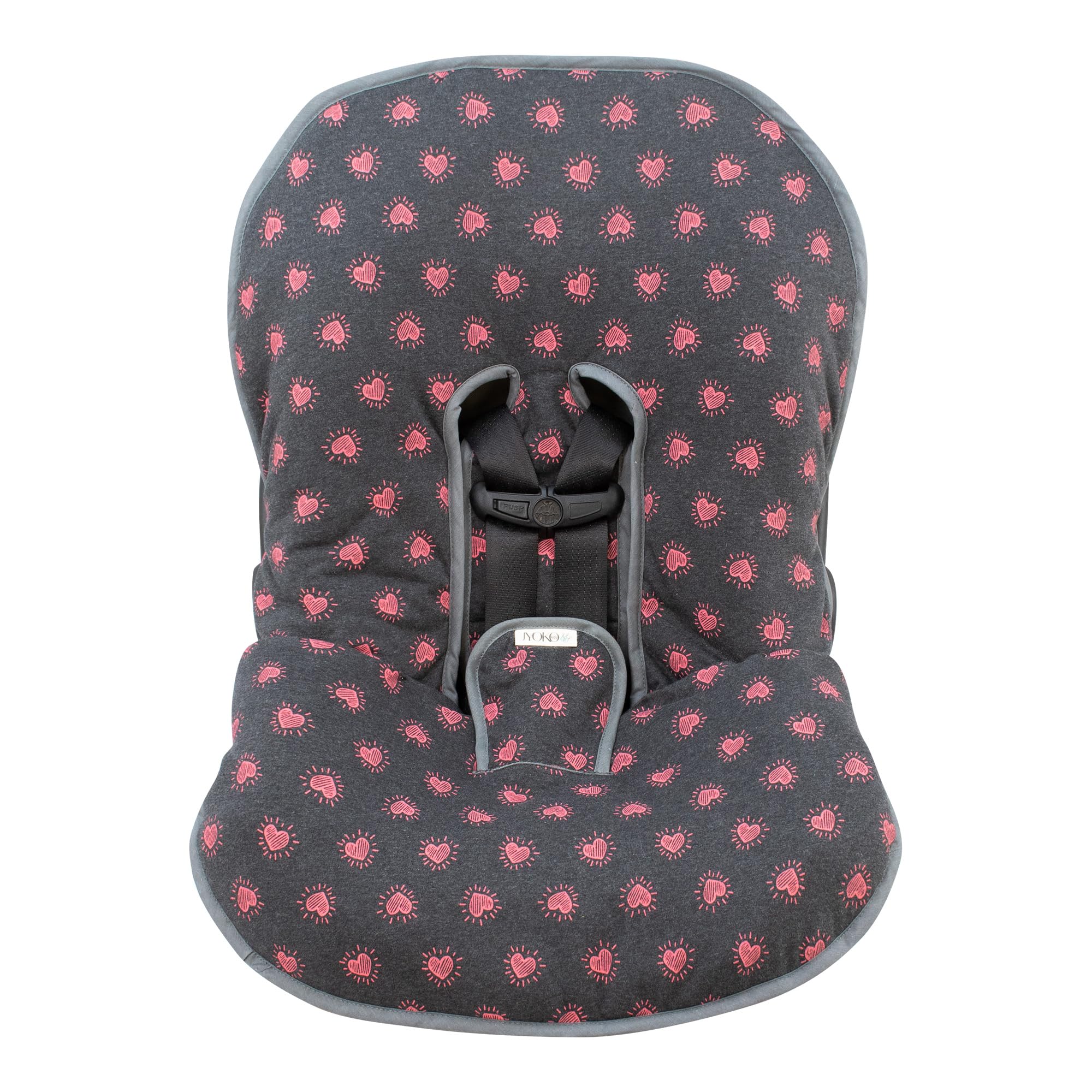 JYOKO KIDS Universal Cover Padded made cotton for Group 0 and Baby's car seats (Fluor Heart)
