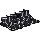 Saucony Men's RunDry Bolt Performance Quarter Socks, Available in L-XL (6, 12 Pairs)