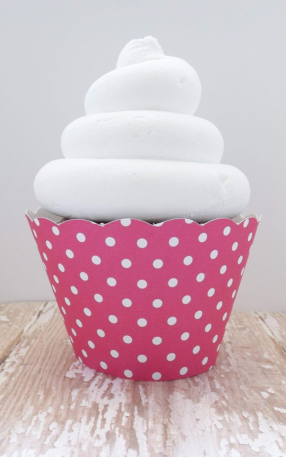 Amazon Com Hot Pink And White Polka Dot Cupcake Wrappers Set Of