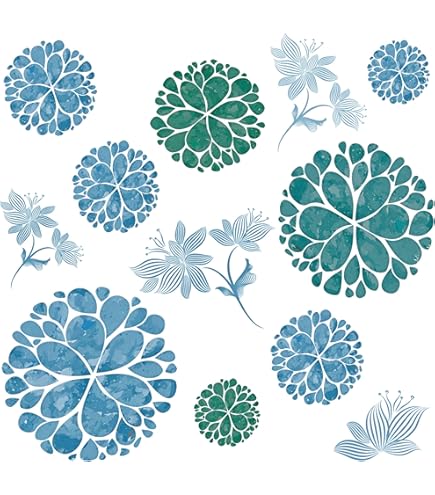thumbnail image 2 of Tile Stickers Teal Bohemian Style Stick On Tiles PVC Self Adhesive Wall Tiles Waterproof Bathroom Tile Stickers Oil Proof Kitchen Tile Stickers DIY 2 of 12