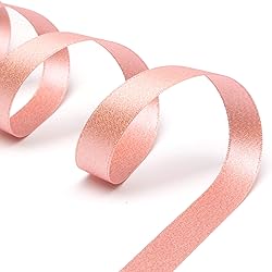 Ribbli Rose Gold Double Faced Purl Ribbon, Luxury
