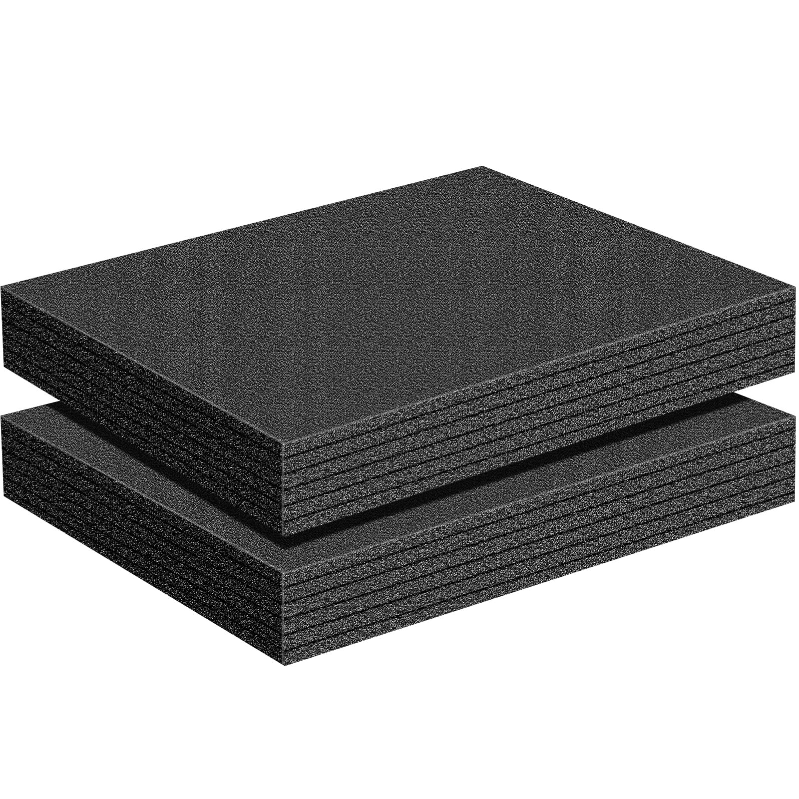 Photo 1 of Treela 2 Pcs Customizable Polyethylene Foam Sheet 16 x 12 x 2 Thick Padding Cuttable Foam Inserts for Packing Cases Gun Storage Toolbox and Crafts, Black