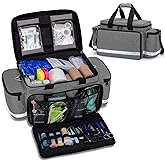 Trunab Professional Medical Bag, First Aid Storage Bag, Empty Emergency Responder Trauma Bag with Inner Dividers and No-Scratch Bottom, Ideal for EMT, EMS, Paramedics, Grey, Bag ONLY
