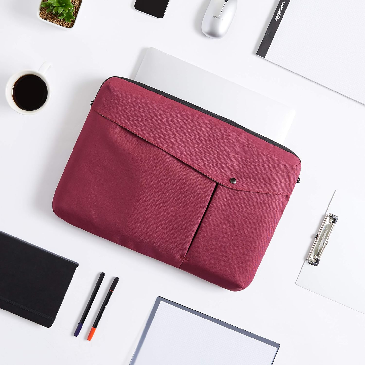  Basics Laptop Sleeve - 15-Inch, Maroon: Computers & Accessories