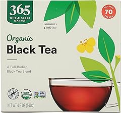 365 by Whole Foods Market, Organic Black Tea, Single-Serve Tea Bags, 70 Count