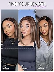 LUVME HAIR Bob Wig 100% Human Hair Wigs Glueless