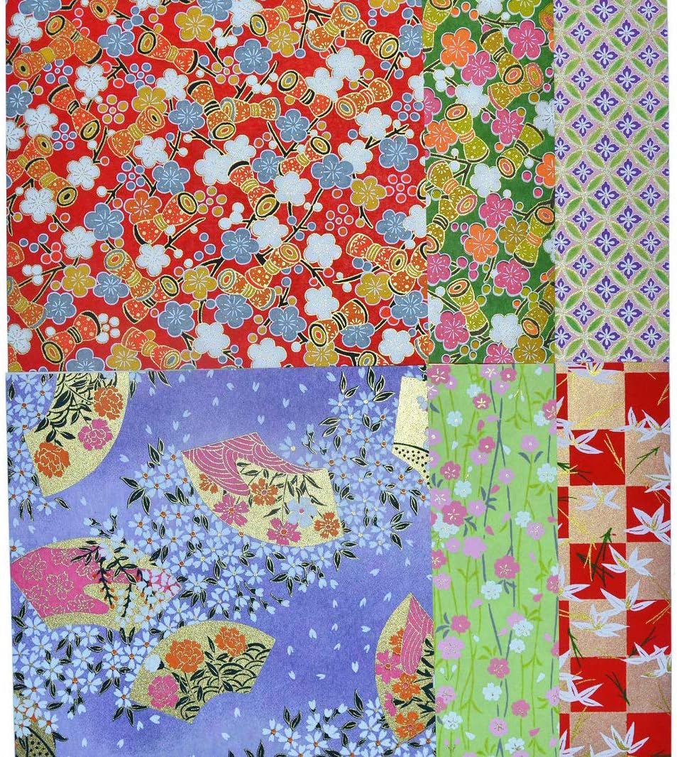 Yuzen Washi Paper 15x15cm Japanese Chiyogami 60 Sheets Assortment (Chiyogami) - Image 5