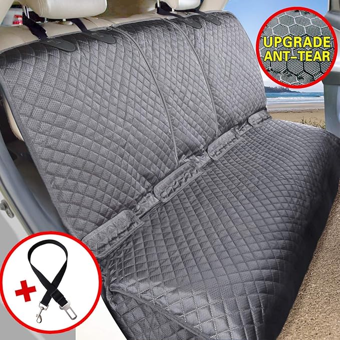 Vailge Bench Dog Car Seat Cover for Back Seat, 100 Waterproof Dog Car