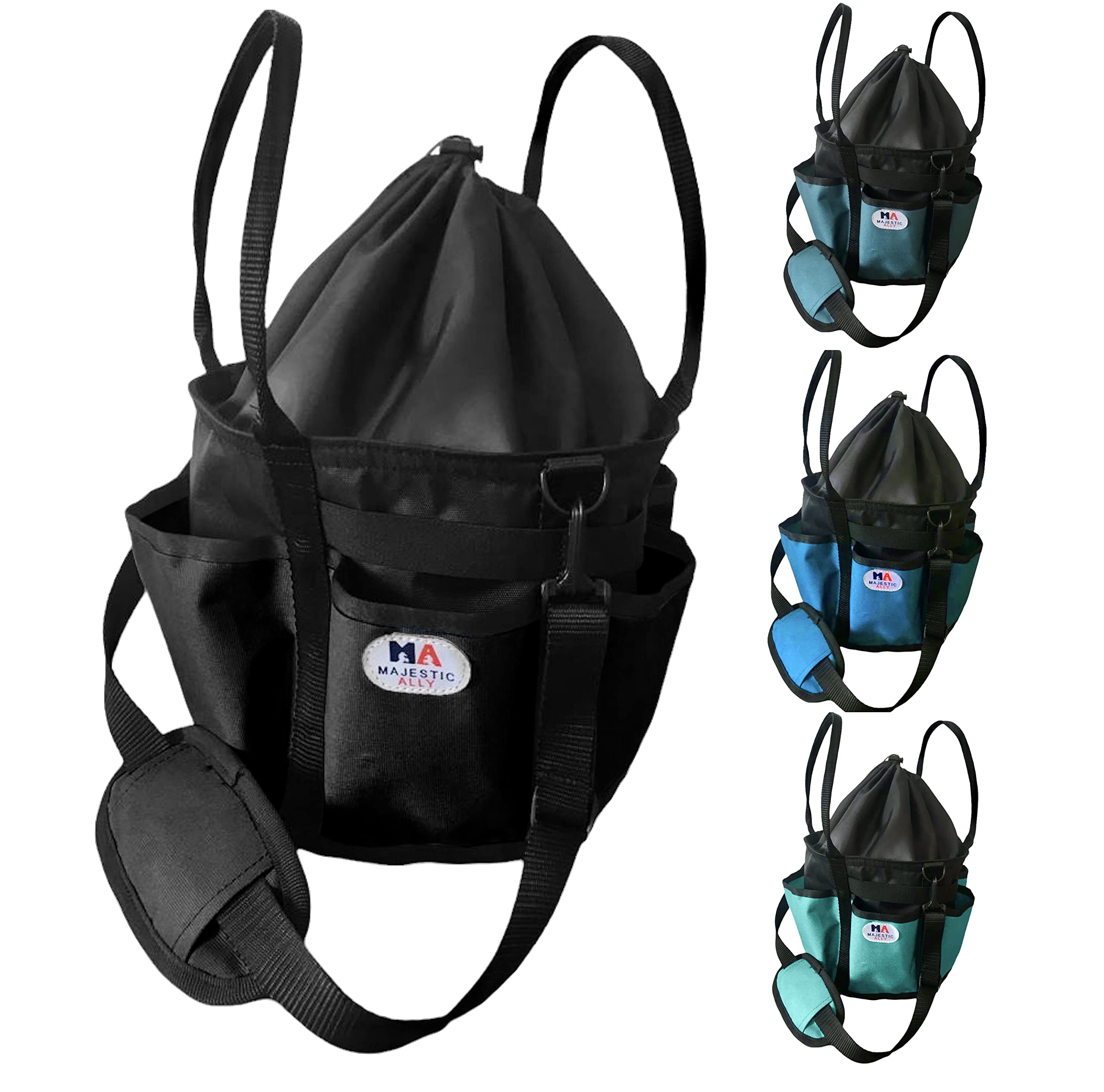 Majestic Ally horse Grooming Organizer Tote Bag (Black) — image 1