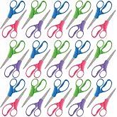 Basix by Westcott 30-Pack of 6" Kids Scissors | Bundle Pack of Stainless Steel Scissors for Students Ages 8+, Craft Projects, Back to School Supplies, Hard-Touch Handles