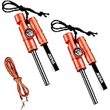 AOFAR Fire Starter AF-381 Fire Steel 5-in-1 for Camping, Hiking, Hunting, Backpacking, Boating, Outdoor Magnesium Survival Ro