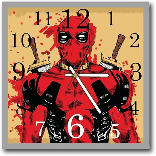 Amazon Com Mv Deadpool 11 4 Intresting Handmade Wall Clock Get Unique Garage Or Living Room Wall Decor Gift Ideas For Children Friends Mother And Father Interior Decor Unique Art Design