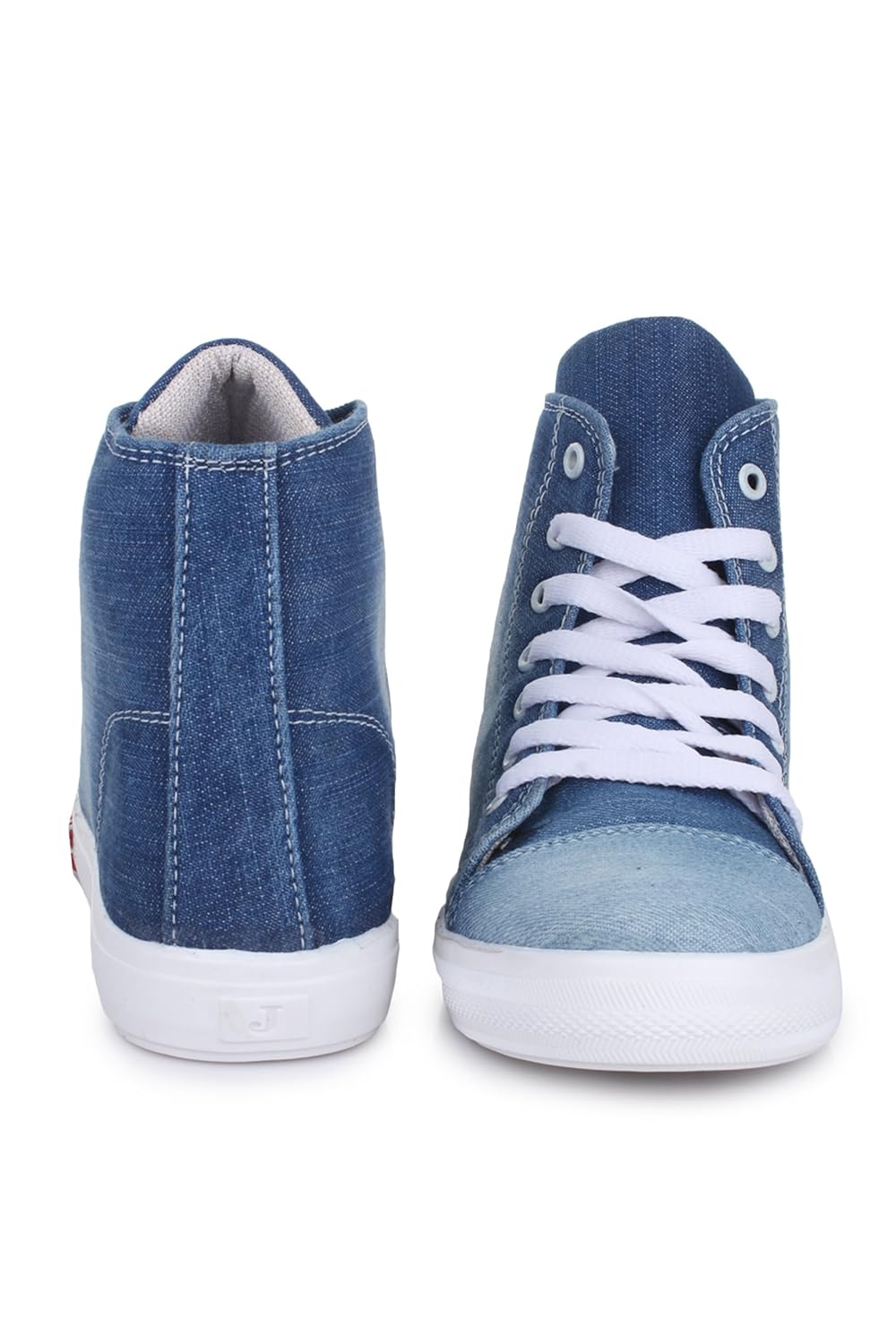 la shades ls-1210,high ankle blue denim casual shoes for women