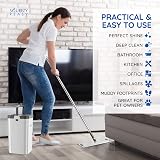 SqueezyPeasy Premium Flat Mop and Bucket Set 3 Chamber Water Separator view 4