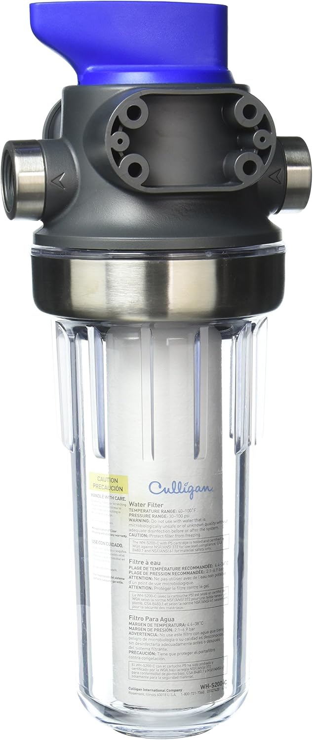 Culligan WH-S200-C Whole-House Sediment Water Filtration System, Clear - - 