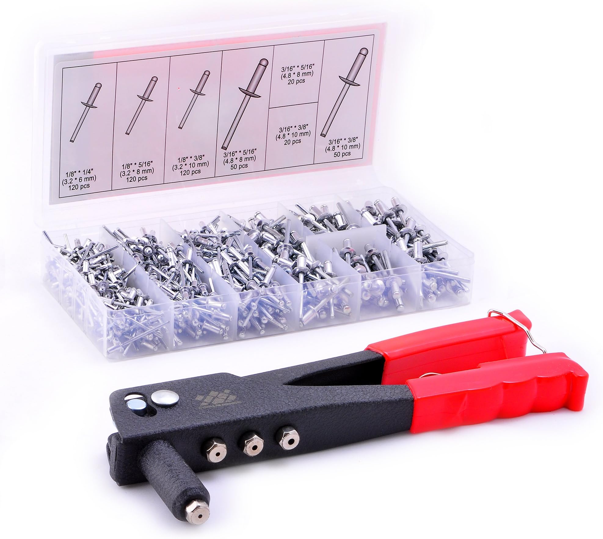 AFA Tooling Hand Riveter Gun + 500-Piece Rivets