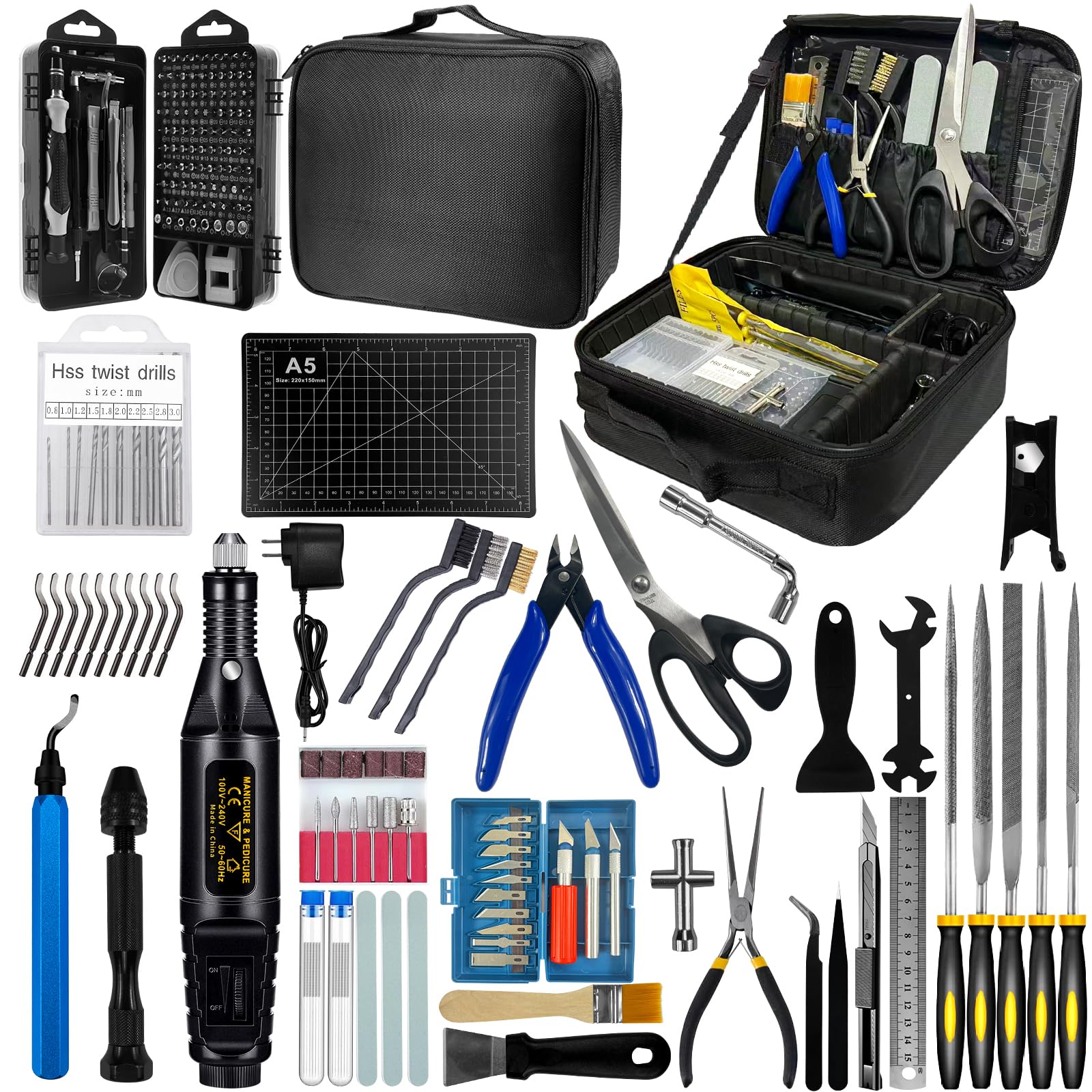 Photo 1 of 212Pcs 3D Printer Tool Kit with 3D Printer Accessories Bring Tool Box Includes Deburring Ideal for Disassembly Cleaning and Precision Machining Toolboxes