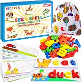 Learning Toys for Boys Girls Age 3 4 5 6, See & Spell CVC Word Spelling Toy | Sight Words Alphabet Cards, Phonics & Early Rea