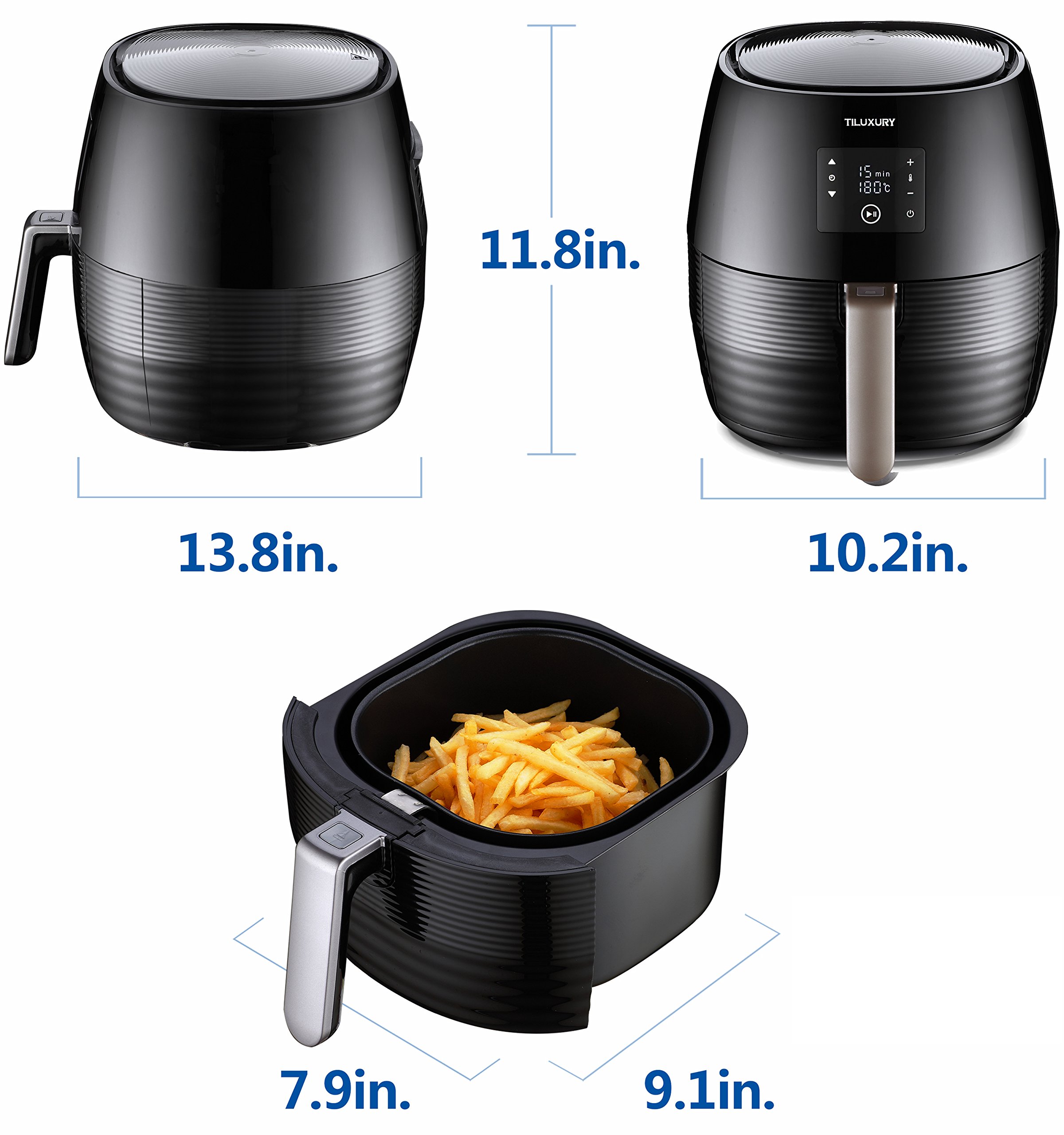 Air Fryer 1400W Electric Deep Air Fryer Less Fat Oil Healthy Cooker