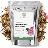 Organic Red Clover Blossoms 2 oz. (57g), USDA Certified Organic Red Clover Blossom Tea, Whole