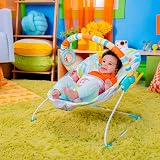 Bright Starts Rainforest Vibes Bouncer 0-6M 20 lb Toy Bar Non-Slip Feet view 2