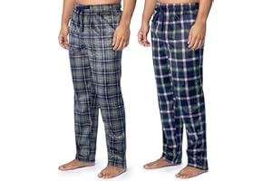 Fruit of the Loom mens Microsuede Fleece Sleep Pajama Pants, 2-packPajama Bottom
