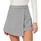 Neecan Skorts for Women High Waisted Shorts Elastic Waist Ruched Wrap Skort