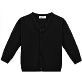 Lilax Boys’ Long Sleeve Uniform V-Neck Cardigan Sweater