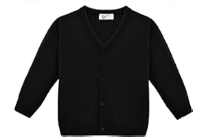 Lilax Boys’ Long Sleeve Uniform V-Neck Cardigan Sweater