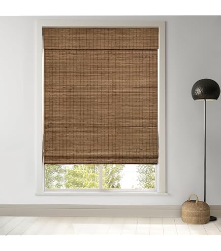 Amazon.com: Cordless Woven Wood Roman Shades, Sizes 20 to 72 Wide