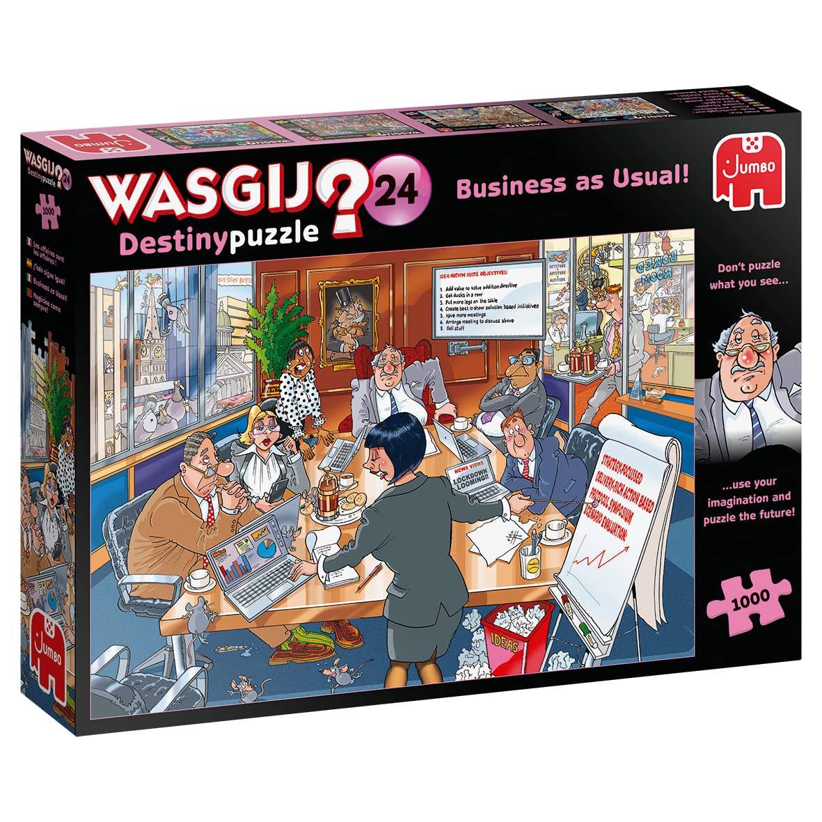 Wasgij Destiny 24, Business as Usual - 1000 Piece Jigsaw Puzzles for Adults - Colourful, Challenging & Brainteasing Adults Jigsaw Puzzle - Puzzle the Future - 100% Recycled Cardboard, 1000pcs, Jumbo