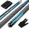 Teekerwan 58 Inch 19oz/20oz Maple Billiard Stick Pool Cue Set 13mm Tip, Hardwood Canadian Maple Professional Billiard Pool Cue Stick