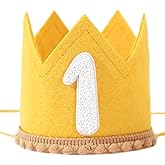 WAHAWU Baby 1st Birthday Crown - Pink Costume Headwear for Babies' First Birthday Party Decorations